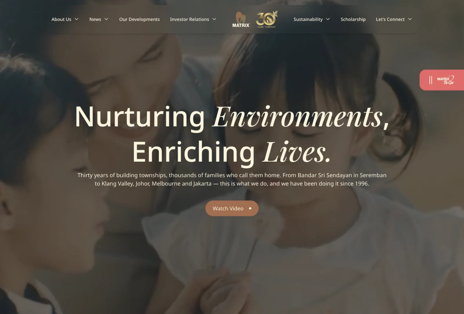 Matrix Concepts website homepage
